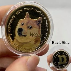 Limited Edition 24k Gold Plated DogeCoin Crypto Currency Collectable Coin